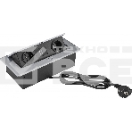 Розетка Cactus CS-SOCKET-EU/USBA-GY для столешницы серый, фото 1