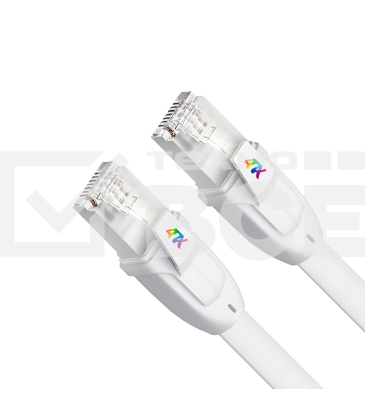 Патч-корд 2.0m LSZH PROF плоский прямой кат.7 ethernet, FTP, медь, белый, литой, экранированные коннекторы, RJ45, T568B, 4PH-R90380