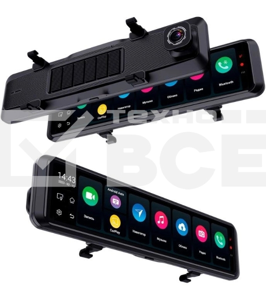 Видеорегистратор TrendVision aMirror 15 Android UNIVERSE черный 1080x1920 1080p 140гр. GPS внутренняя память:64Gb UIS8581A