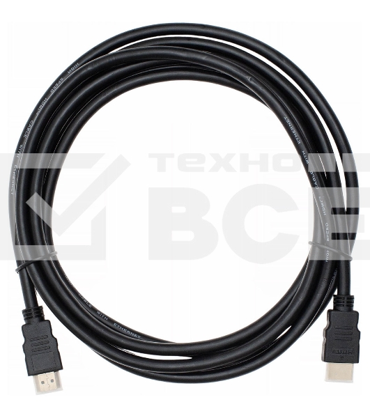 Кабель аудио-видео Cactus CS-HDMI.1.4-3 HDMI (m)/HDMI (m) 3м. Позолоченные контакты черный
