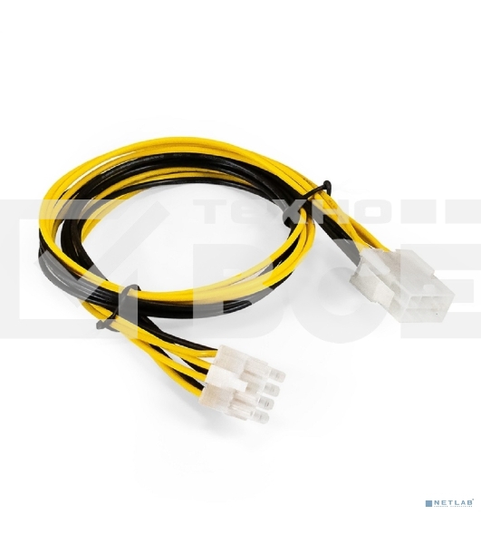 Удлинитель кабеля питания материнской платы +12V ExeGate EX-EXT-8M8F-0.5 (8pin EPS12V M/8pin EPS12V F, 0,5м)