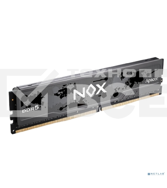 Оперативная память Apacer Nox, DDR5, 16GB (1x16GB), 6400MHz, CL40, DIMM, с радиатором, черный