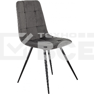 Стул для дома Бюрократ CH-K1 т.серый Holland 18 металл черный на ножках (CH-K1_1/HL18)