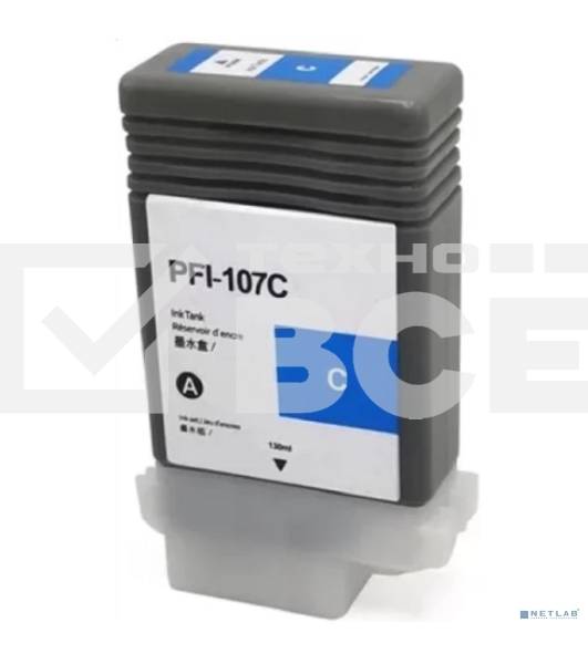 Картридж струйный NVPrint PFI-107C (NV-6706B001) Cyan для Canon imagePROGRAF iPF670/680/770 (130 мл)