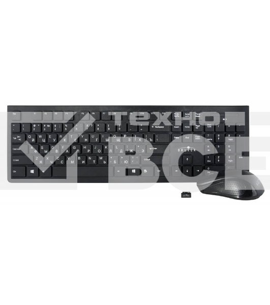 Клавиатура + мышь Oklick 250M клав:черный мышь:черный USB беспроводная slim