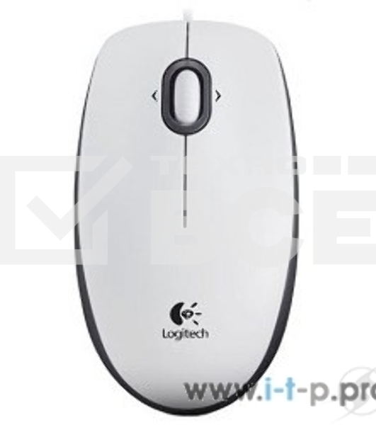 Мышь проводная Logitech M100 белый, 1000 dpi, USB, кнопки - 3