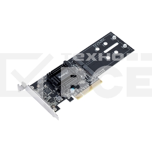 Адаптер Synology M.2 SSD-Sata, LP PCIe 2.0x8 (for DS1517+, DS1817+, DS3018xs, FS1018, RS1219+, for all xs/xs+ models) up to 2xSSD M.2 SATA