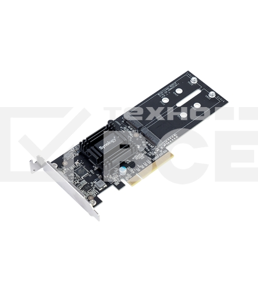 Адаптер Synology M.2 SSD-Sata, LP PCIe 2.0x8 (for DS1517+, DS1817+, DS3018xs, FS1018, RS1219+, for all xs/xs+ models) up to 2xSSD M.2 SATA