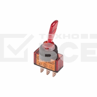 Тумблер 12V 20А (3c) ON-OFF однополюсныйс красной подсветкойRexant