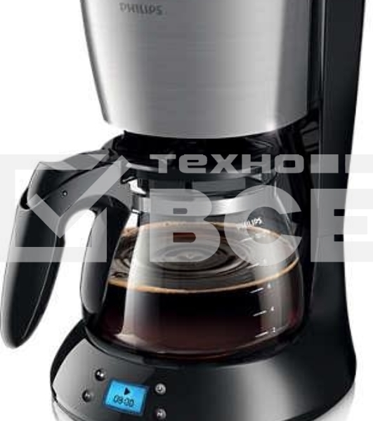 Кофеварка капельная Philips HD7459/20 чёрный, исп. кофе - молотый, 1.2 л, 1000 Вт.