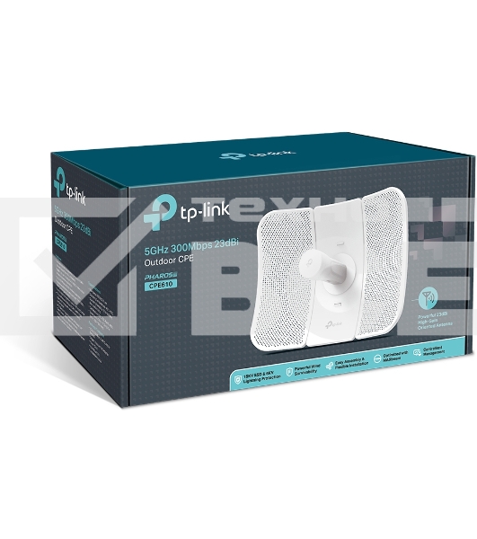 Точка доступа TP-LINK CPE610 5 ГГц 300 Мбит/с 23 дБи Наружная точка доступа Wi Fi