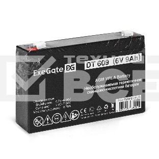 Аккумуляторная батарея ExeGate DT 609 (6V 9Ah, клеммы F1)
