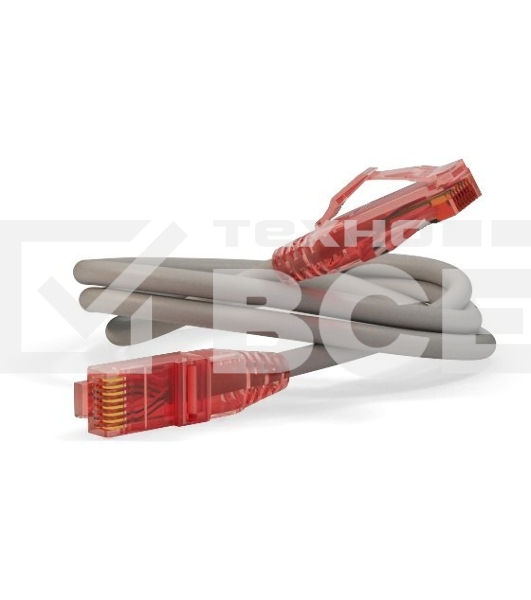 Патч-корд Hyperline U/UTP, Cat.5e, LSZH, 10 м, серый 