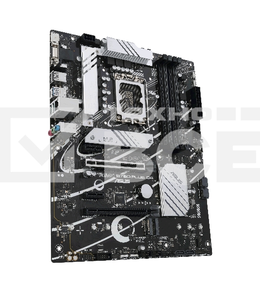 Материнская плата ASUS PRIME B760-PLUS D4, LGA 1700, Intel B760, 4xDDR4, 4xSATA, 3xM.2, 1xPCIe 4.0 x4, 1xPCIe 5.0 x16, 1xHDMI, 1xDP, 1xVGA, 1x 2.5Gb LAN, 1xUSB 3.2 Gen 2, 2xUSB-A 3.2 Gen 2, 3x3.5 мм, 7.1, ATX