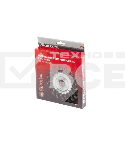 Щетка для УШМ, 150 мм, М14, Плоская, крученая проволока 0,8 мм Matrix