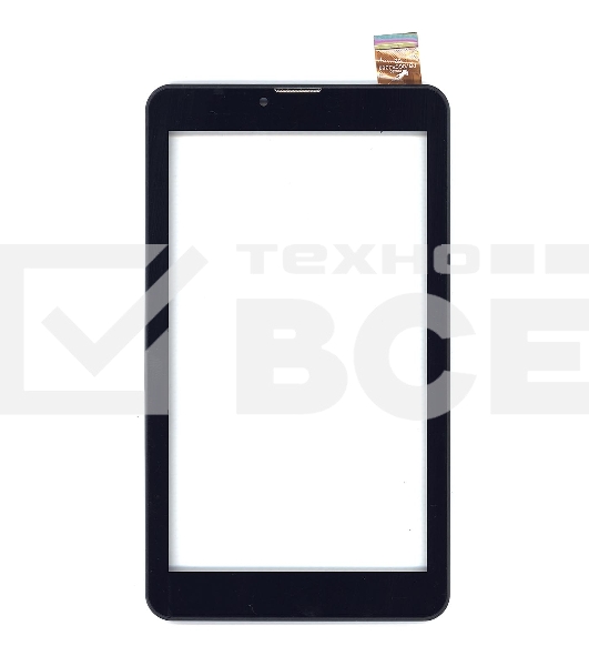 Сенсорное стекло (тачскрин) для Irbis TZ720, черное с рамкой