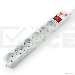Сетевой фильтр Power Cube B, 3.0м, 5+1 розетка, серый, фото2