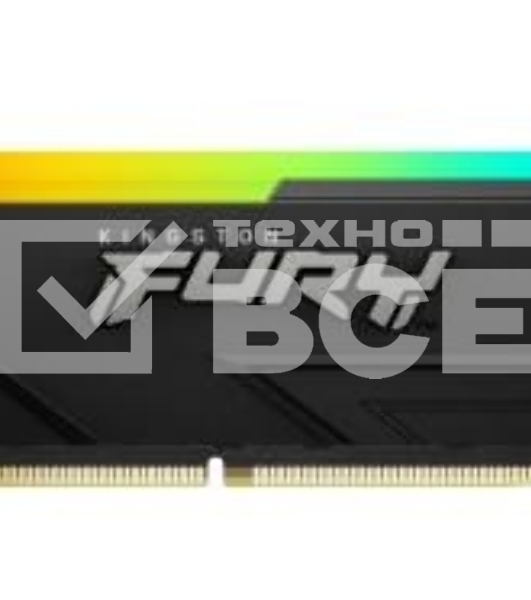 Оперативная память Kingston Fury Beast, DDR4, 64GB (2x32GB), 3600MHz, CL18, с радиаторами, RGB, черный