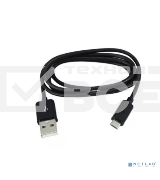 Кабель Rexant (18-4268) USB кабель microUSB длинный штекер 1М черный 