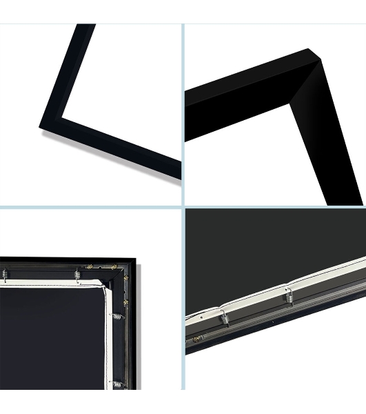 Экран для проектора S'OK SCFRV-332x186G 150' 16:9 на бархатной раме, High Contrast Gray, черная рама