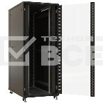 Шкаф коммутационный Hyperline (TTBR-4288-AS-RAL9004) напольный 42U 800x800мм пер.дв.стекл задн.дв.спл.стал.лист 2 бок.пан. 1000кг черный 710мм 2055мм IP20 сталь, фото3
