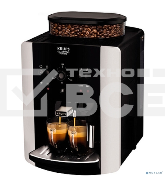 Кофемашина Krups Arabica EA811810 1450Вт черный/серебристый