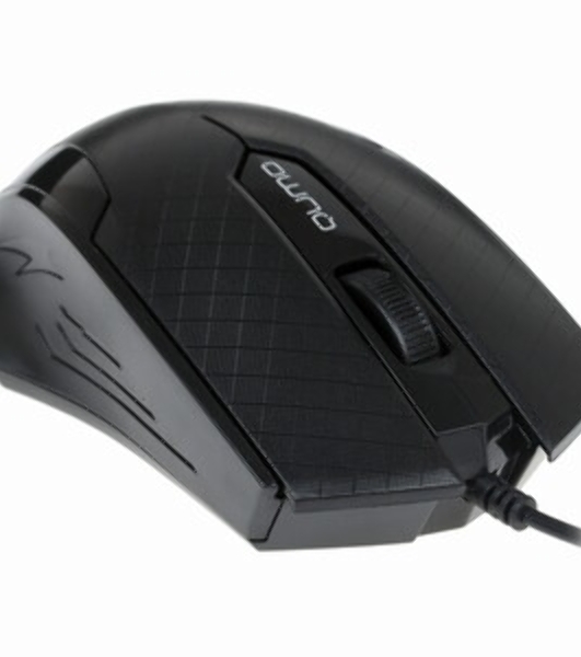 Мышь проводная Qumo Office M14 черный, 1000 dpi, USB, кнопки - 3