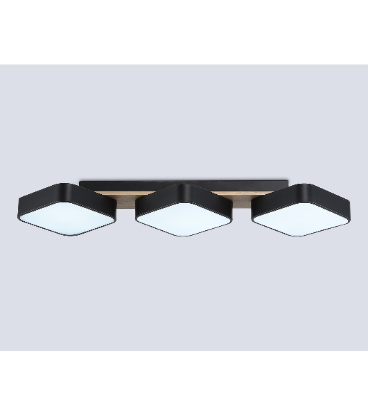 Светильник Ambrella light FL4878/3 BK/WD черный/дерево 54W 3000-6000K 680*200*70 (без ПДУ)