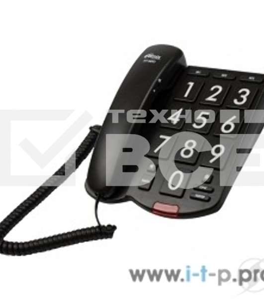 Телефон проводной Ritmix RT-520 черный