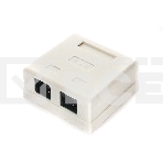Розетка GEMBIRD NA214 RJ-45 кат.5e внешняя 2 порта, 110&Krone, фото 1