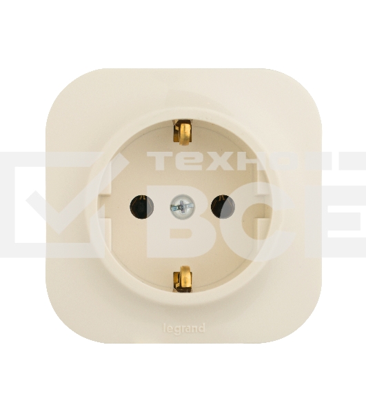 Розетка Legrand 782241 с заземлением без шторок (Слоновая кость)