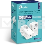 Сетевой адаптер TP-Link AV1000 Gigabit Passthrough Powerline Starter KitSPEED: 1000 Mbps PowerlineSPEC: Broadcom CPU, HomePlug AV2, 1+1 Gigabit PortFEATURE: Plug and Play, tpPLC Utility, Pair for More Security, Extra Power SocketKIT: 2× TL-PA7017P', фото2