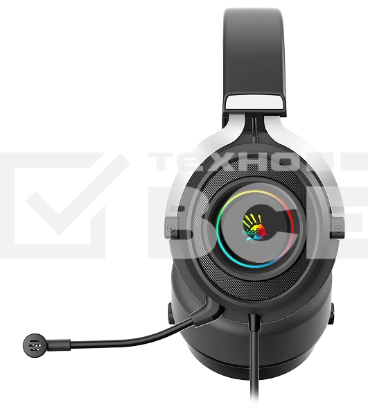 Наушники с микрофоном A4Tech Bloody G535 черный/серебристый 2м мониторные USB оголовье (G535 (BLACK+SILVER) USB)