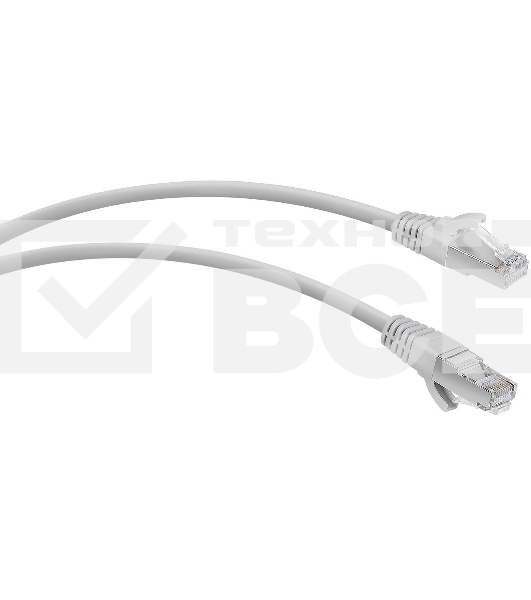 Патч-корд WRline WR-PC-RJ45-FTP-5E-2-GY F/UTP общий экран RJ-45 вил.-вилка RJ-45 кат.5E 2м серый LSZH (уп.:1шт)