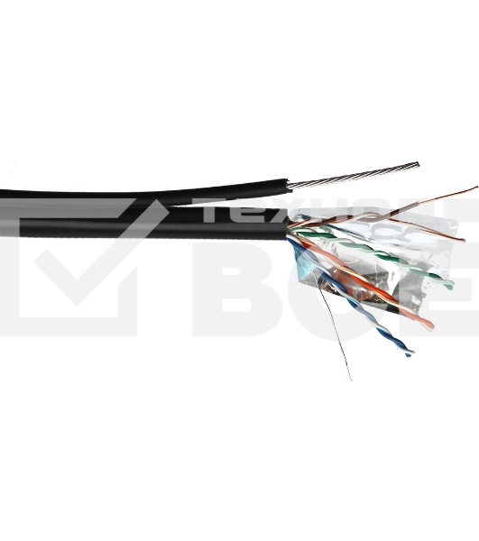 Кабель информационный Lanmaster TWT-5EFTP-UNV-TR кат.5E FTP 4X2X24AWG PE внешний 305м черный