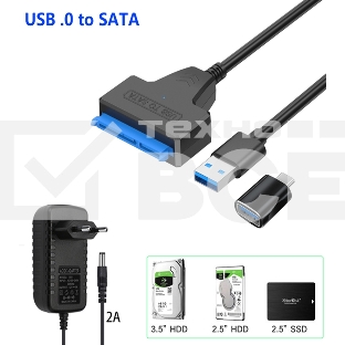Кабель-переходник для HDD SATA USB 3.0 с доп. питанием