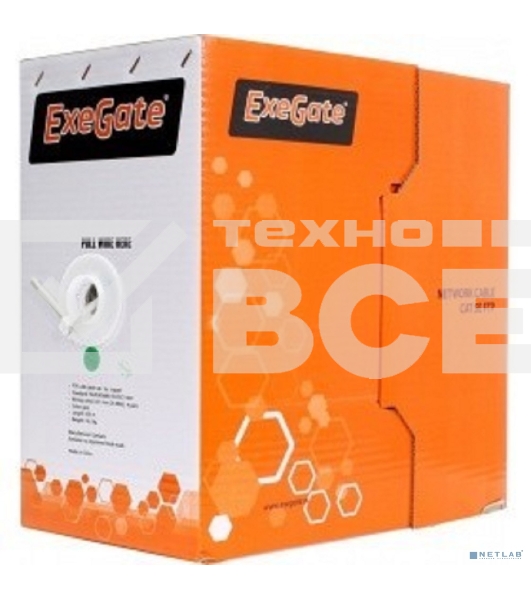 Кабель Exegate EX138965RUS UTP 4 пары кат.5e Exegate CCA Light, 305м pullbox, серый
