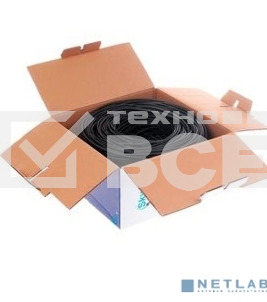 Кабель SkyNet Standart UTP outdoor 4x2x0,48, медный, FLUKE TEST, кат.5e, однож., 305 м, box, черный