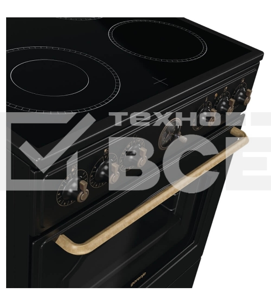 Электрическая плита Gorenje GECS6B71CLB черный стеклокерамика (без крышки)