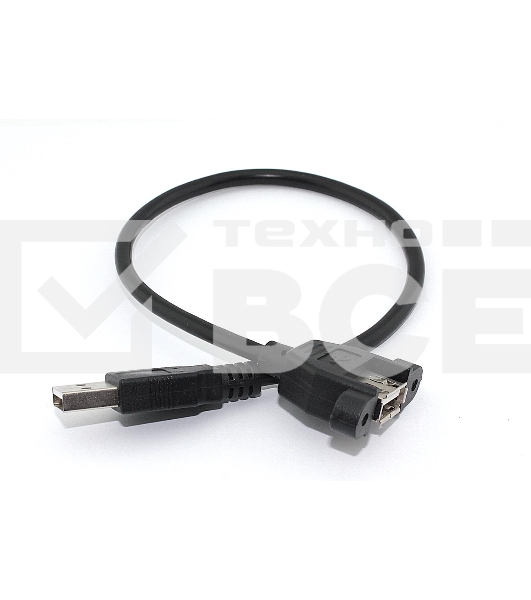 Кабель USB 2.0 для монтажа на корпус 30 см