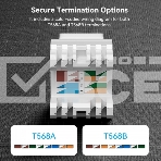 Модуль Vention Keystone Jack Cat.6 неэкранированный 180 градусов Белый, фото4