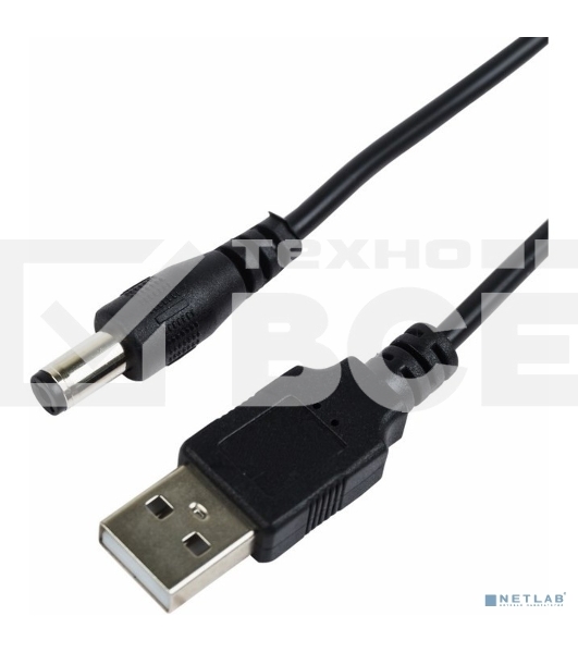 Кабель USB штекер - DC разъем питание 2,1х5,5 мм, длина 1,5 метра Rexant