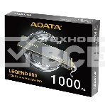 Накопитель SSD ADATA LEGEND 800, 1Tb, PCIe 4.0 x4, M.2 2280, NVMe, R/W 3500/2200, с радиатором, фото4