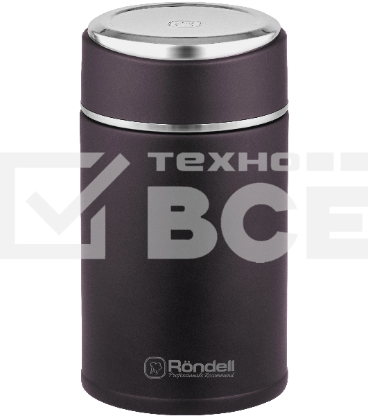 Термос для еды Rondell Tierno RDS-1661 0.7л. бордовый с чехлом картонная коробка