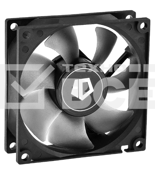 Вентилятор для корпуса ID-Cooling NO-8025-SD черный, 80 мм, 2000 об/мин, 21 дБ, 3 pin