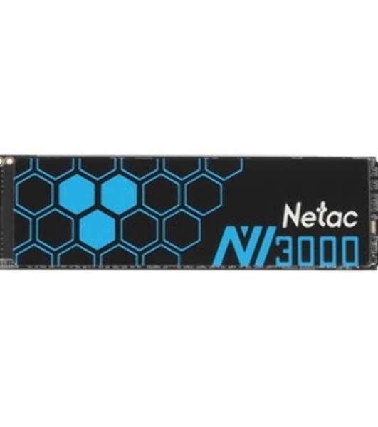 Накопитель SSD Netac NV3000 2Tb [NT01NV3000Q-2T0-E4X] M.2 2280, PCI-E 3.0 x4, 3D NAND, 3000/2100MBs, NVMe, heatsink