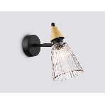 Настенный светильник Ambrella light LH58118 BK/LW/SM черный/светлое дерево/дымчатый E14 max 40W 180*110*200, фото8