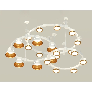 Светильник Ambrella light XR92212001/22 SWH/PYG/CL белый песок/золото желтое полированное/прозрачный GX53
