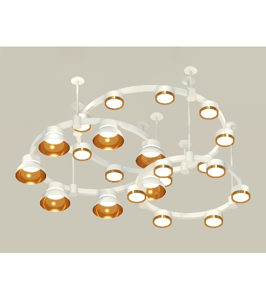 Светильник Ambrella light XR92212001/22 SWH/PYG/CL белый песок/золото желтое полированное/прозрачный GX53