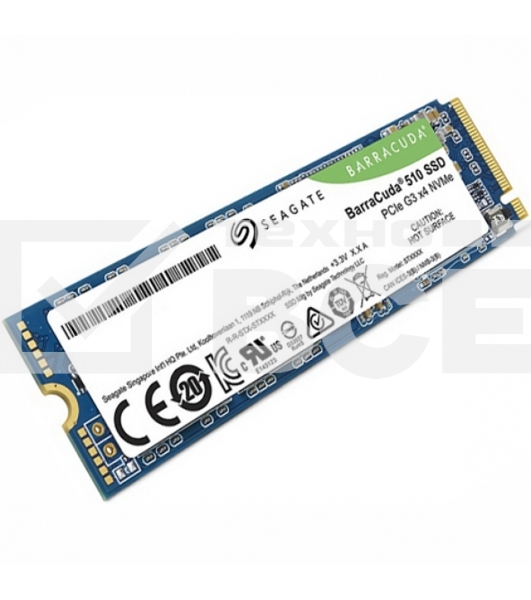 Накопитель SSD Seagate BarraCuda 510, 256Gb, PCIe 3.0 x4, M.2 2280, NVMe, R/W 3100/1050
